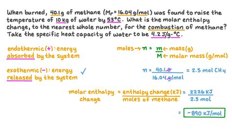 Question Video: Calculating the Molar Enthalpy Change for the ...