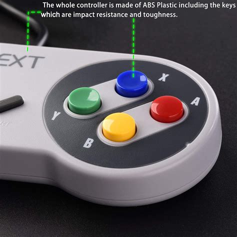 1/2 Pack SNES NES USB Super SNES USB Controller Gamepad For PC Mac ...