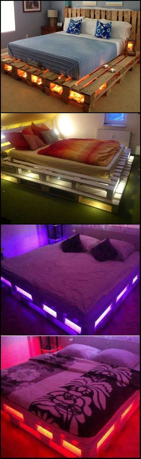 Bright Illuminated Pallet Bed: 5-Step DIY Guide | Decoración de unas, Dormitorio diy, Camas de palés