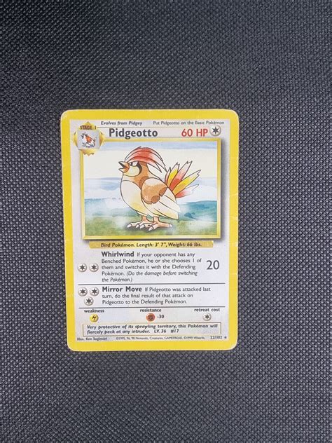 Mavin | 🔥 Pidgeotto 22/102 🔥 Original Base Set Non Holo RARE WOTC ...