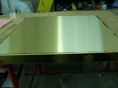 12 - Satin Brass Table Top with Polished Brass Edge Trim 6… | Flickr