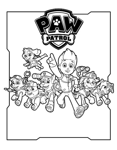 Image of Pat Patrol to download and color - Paw Patrol Coloring Pages for Kids