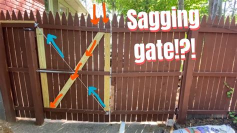 How to Fix and Lift Up a Sagging Gate DIY! - YouTube Wooden Gate Door, Beast Workout, Diy ...