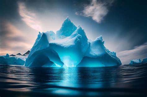 Premium Photo | Blue iceberg in antarctica global warming concept ...