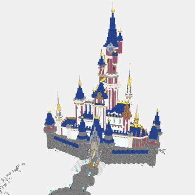 Disney Castle - 3D View Layer-By-Layer - Mineprints