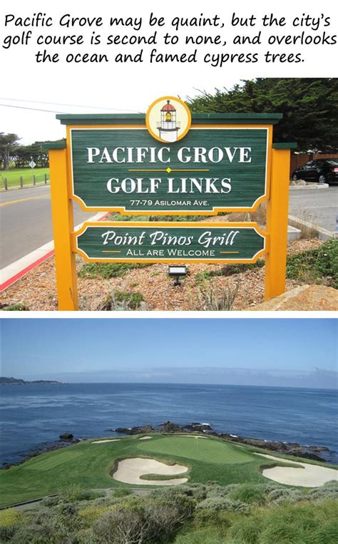 Pacific Grove, California's famous golf course overlooks the ocean. #pacificgrove #montereybay ...