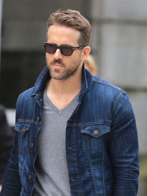 Download Ryan Reynolds In Denim Jacket Wallpaper | Wallpapers.com