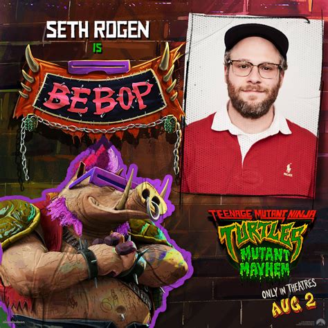 Seth Rogen as Bebop | Teenage Mutant Ninja Turtles: Mutant Mayhem - Teenage Mutant Ninja Turtles ...