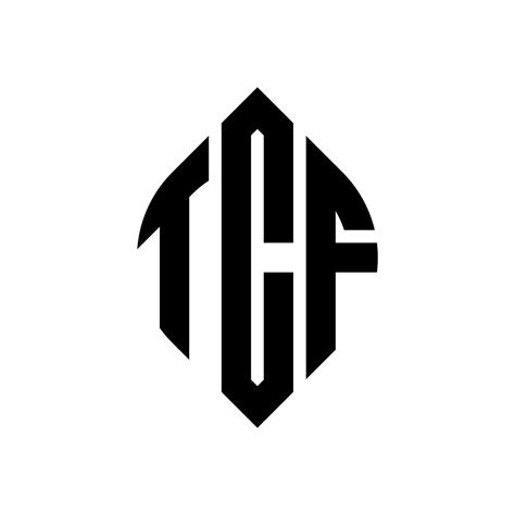 TCF circle letter logo design with circle and ellipse shape. TCF ellipse letters with ...