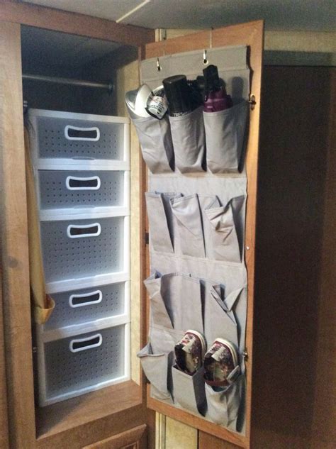 15 Easy Camper Storage Ideas and Hacks - Camper Life | Caravan storage ...