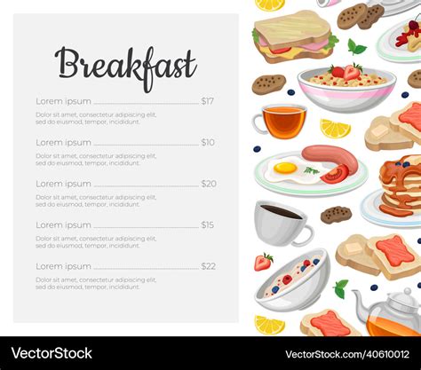 Breakfast Menu Background Design