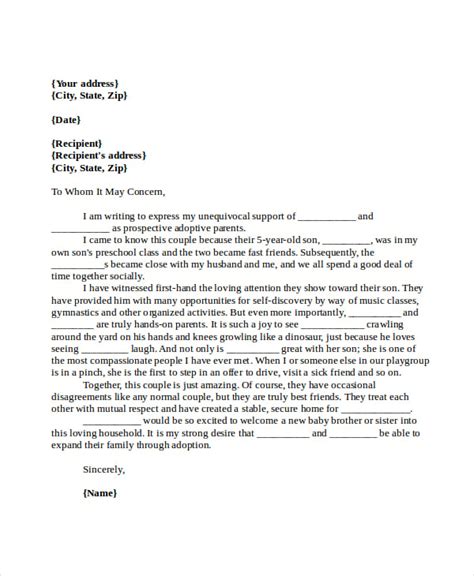 16+ Adoption Reference Letter Templates - Free Sample, Example, Format ...