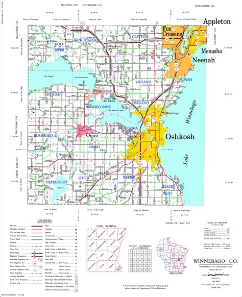 Winnebago County Map - Ontheworldmap.com