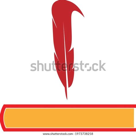 Book Logo Design Vector Stock Pen Stock Vector (Royalty Free ...