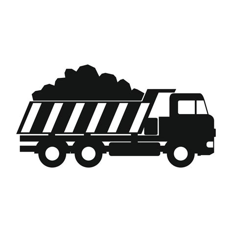 Dump truck black simple icon 14073804 Vector Art at Vecteezy