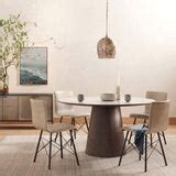 Skye Round Dining Table, White Marble – High Fashion Home
