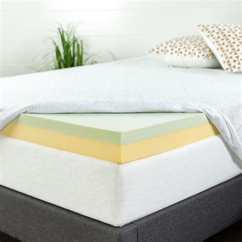 Zinus 4 in. Green Tea Twin Memory Foam Mattress Topper-HD-GTFT-400T ...