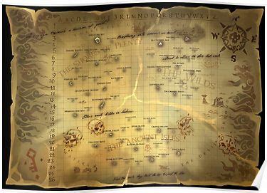 Sea of Thieves Map Poster | Sea of thieves, Sea of thieves map, Map poster