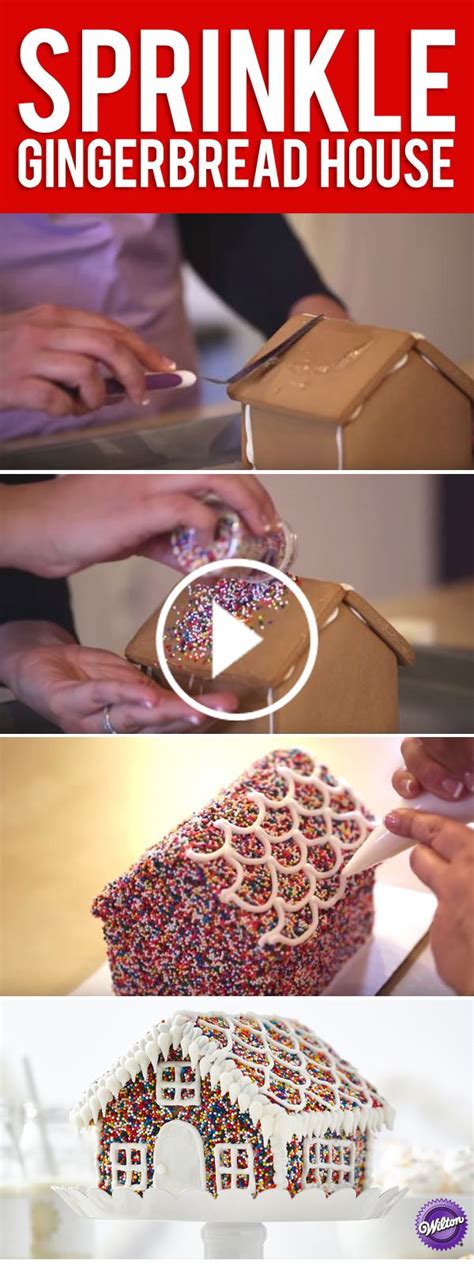 How to Make a Sprinkle Gingerbread House | Gingerbread party, Holiday ...