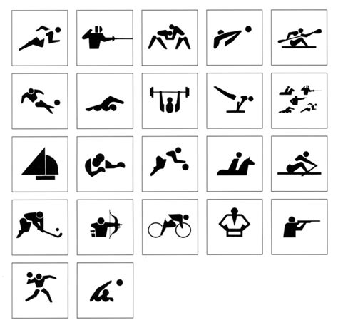 Pictograms Olympic Games 1964 Tokyo