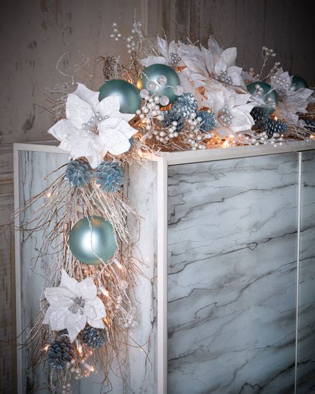 Ice Blue & Silver Pre-Lit 6' Christmas Garland