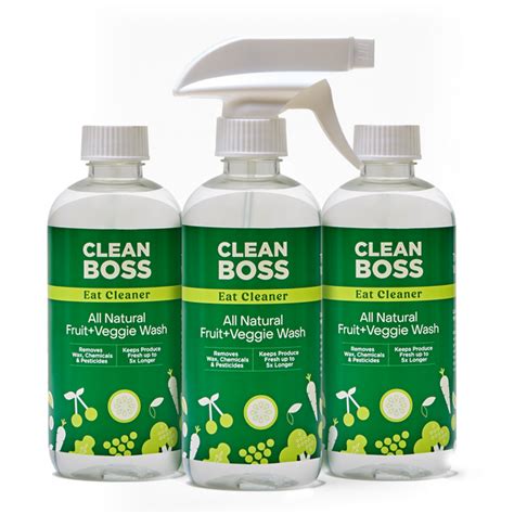 Eat Cleaner All Natural Fruit & Veggie Wash 12 oz. Spray | Clean Boss - CleanBoss