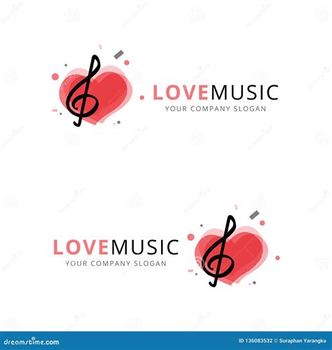 Love Music Logo stock vector. Illustration of music - 136083532