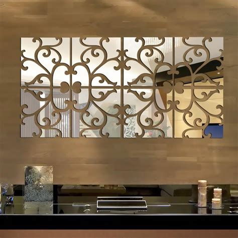 3D C Mirror Wall Stickers Art Acrylic Tile Decal Home Decor Removable 32X/Set - Buy 3D C Mirror ...