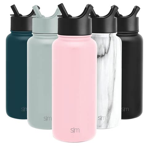 Simple Modern Water Bottle with Straw Lid Vacuum Insulated Stainless ...