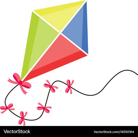 Kite flying icon flat cartoon style isolated on Vector Image