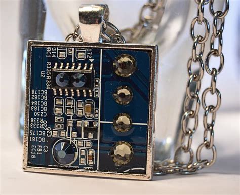 Circuit Board pendant - Motherboard Necklace - Computer jewelry - cyberpunk | Circuit board ...