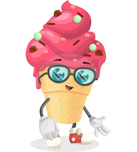 Cute Ice Cream Cone Cartoon Vector Character - 112 Illustrations | GraphicMama