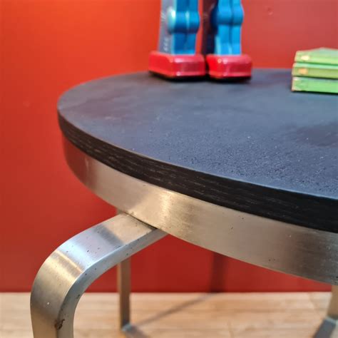 Steel and Black Coffee Table