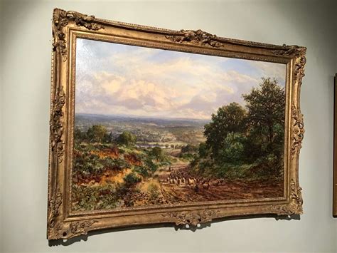 Antique oil painting landscape