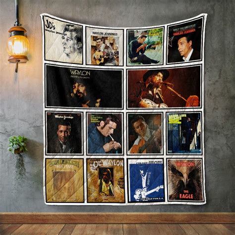 Waylon Jennings Album Covers Quilt Blanket - Dreamrooma