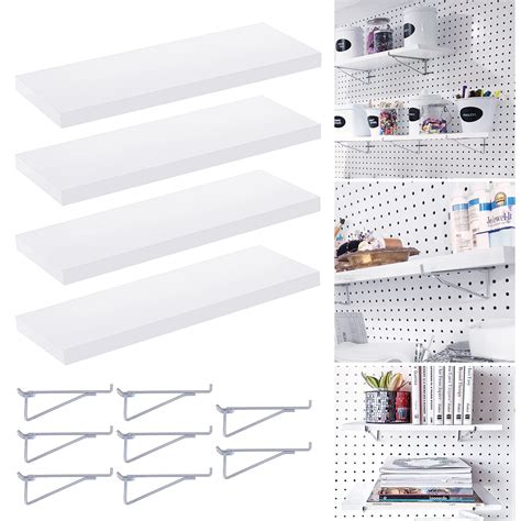 Buy Pegboard Shelf Set, Pegboard Shelves with Steel Pegboard Brackets ...