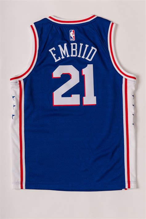 PHILADELPHIA 76ERS NIKE SWINGMAN JERSEY (JOEL EMBIID)- YOUTH BLUE | Stateside Sports