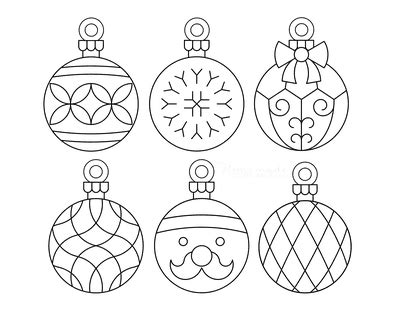 Printable Christmas Ornaments for Coloring