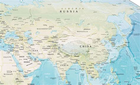 Asia Physical Map - Mapsof.Net