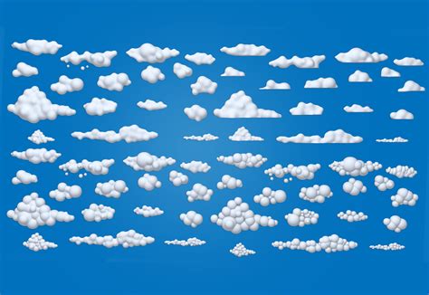 Clouds Cartoon 02 3D model | CGTrader