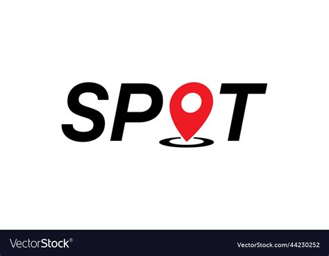 Spot location logo design Royalty Free Vector Image