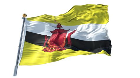 Brunei waving flag PNG 12226727 PNG