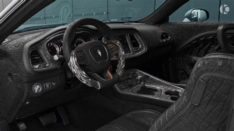 This Dodge Hellcat Has an Engraved Silver and Elephant Leather Interior