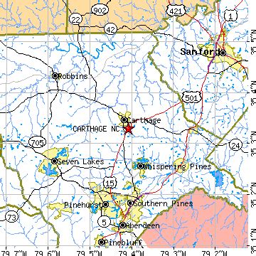 Carthage, North Carolina (NC) ~ population data, races, housing & economy