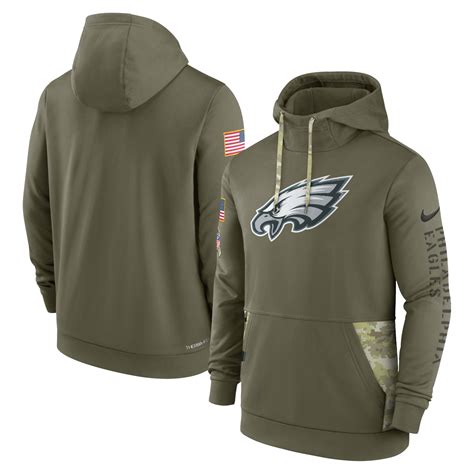 Men's Philadelphia Eagles Nike Olive 2022 Salute to Service Therma ...