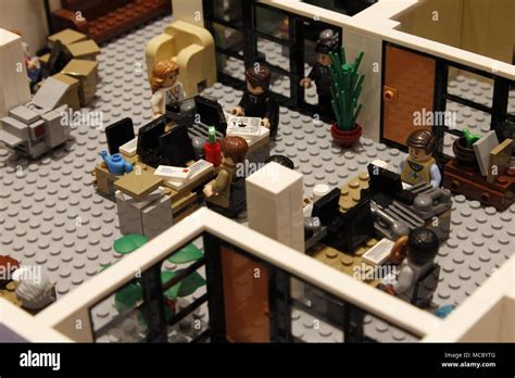 Lego Workplace diorama scene Stock Photo - Alamy