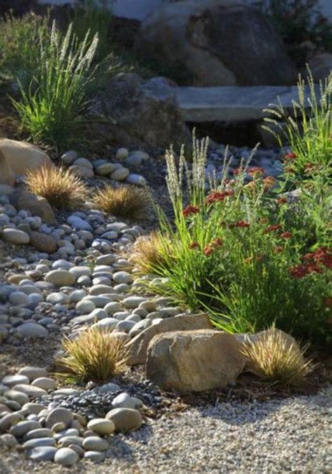 Front Yard River Rock Landscaping Ideas