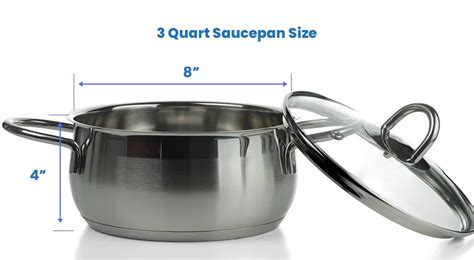 Saucepan Sizes (1, 2, 3 & 4 Quart Pan Dimensions) - Designing Idea