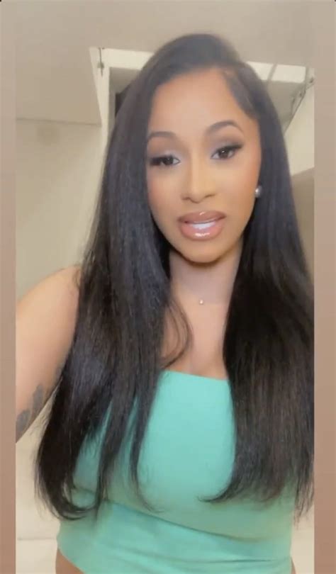 Cardi B shows off long natural hair and shares growth tips (photos)