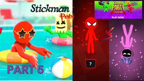 Stickman Party, Mini-games battle. Part 5 - YouTube